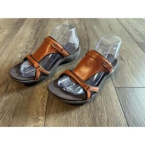 Merrell Womens Glade Autumn Leather Slide Sandals Size 8